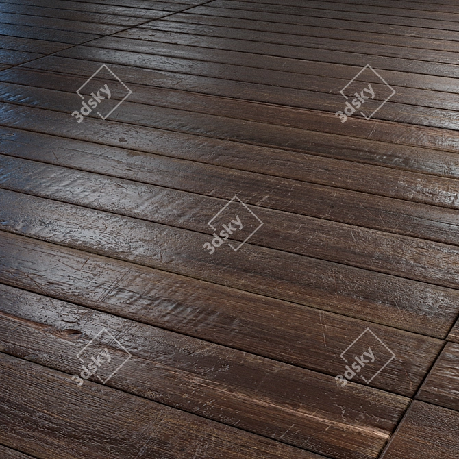 Vintage Parquet: Rusty Elegance 3D model image 5