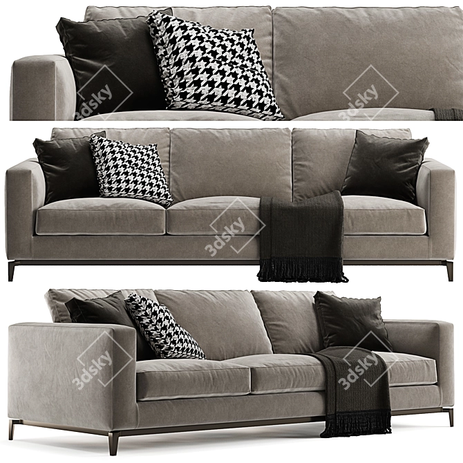 Elegant Minotti Andersen Sofa: Perfect Blend of Style and Comfort 3D model image 2