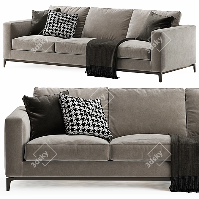 Elegant Minotti Andersen Sofa: Perfect Blend of Style and Comfort 3D model image 3