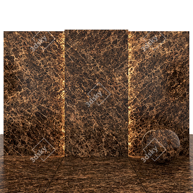 Dark Emperor Marble Texture Pack 3D model image 2