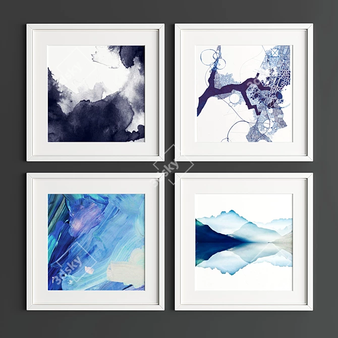 Elegant Art Frame Collection 3D model image 3