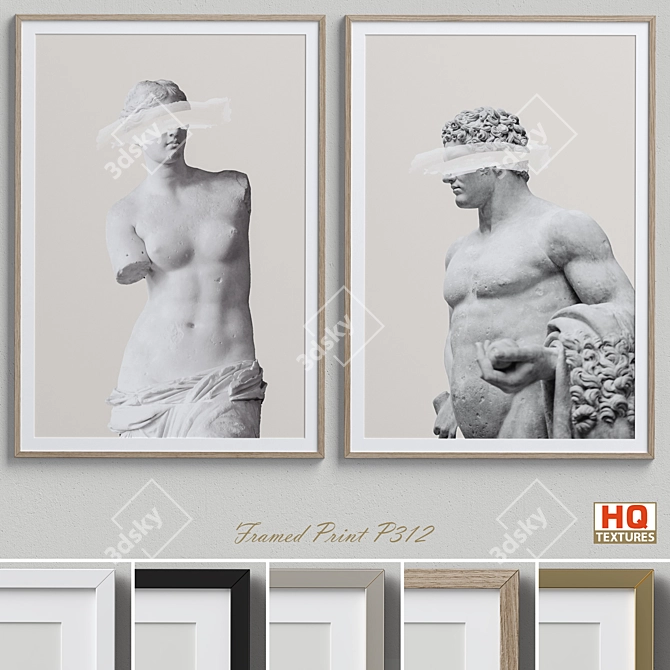 Greek Mythology Wall Art Set: Framed Print P-312 3D model image 1