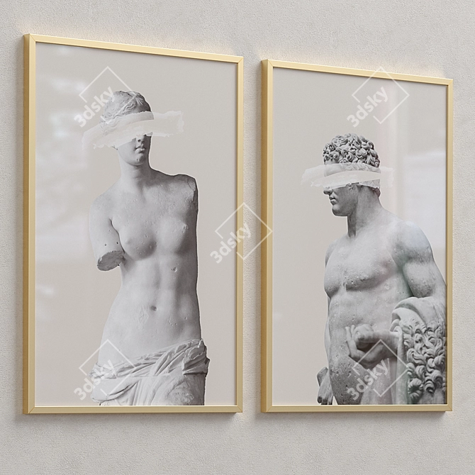 Greek Mythology Wall Art Set: Framed Print P-312 3D model image 4