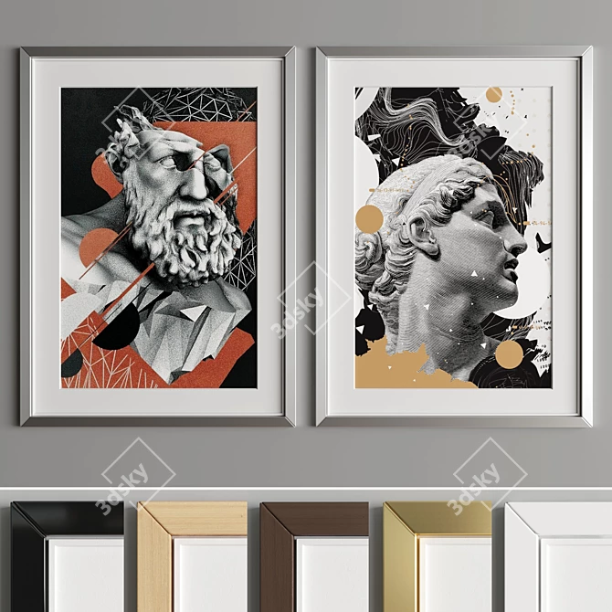 Elegant Art Frame A33 - 2 Styles 3D model image 3