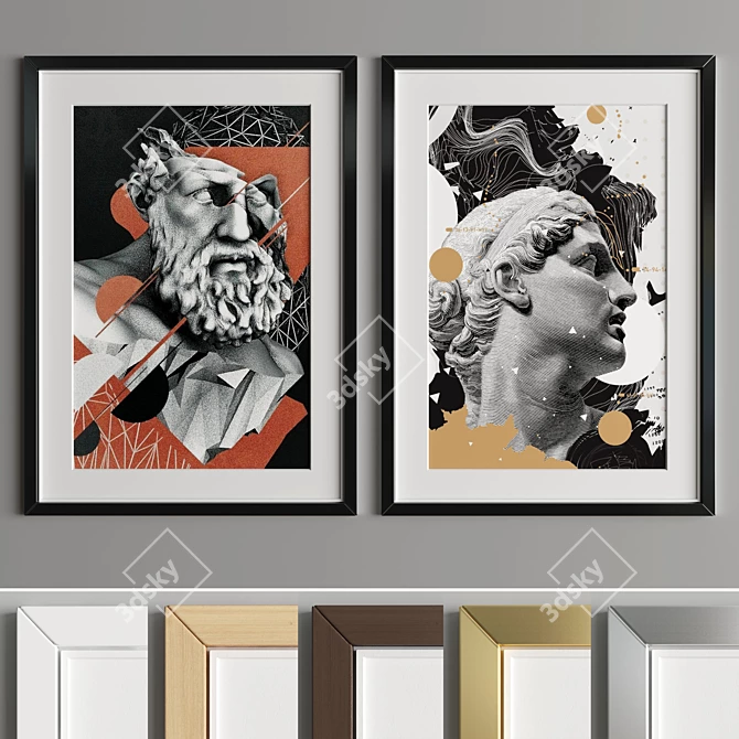 Elegant Art Frame A33 - 2 Styles 3D model image 4