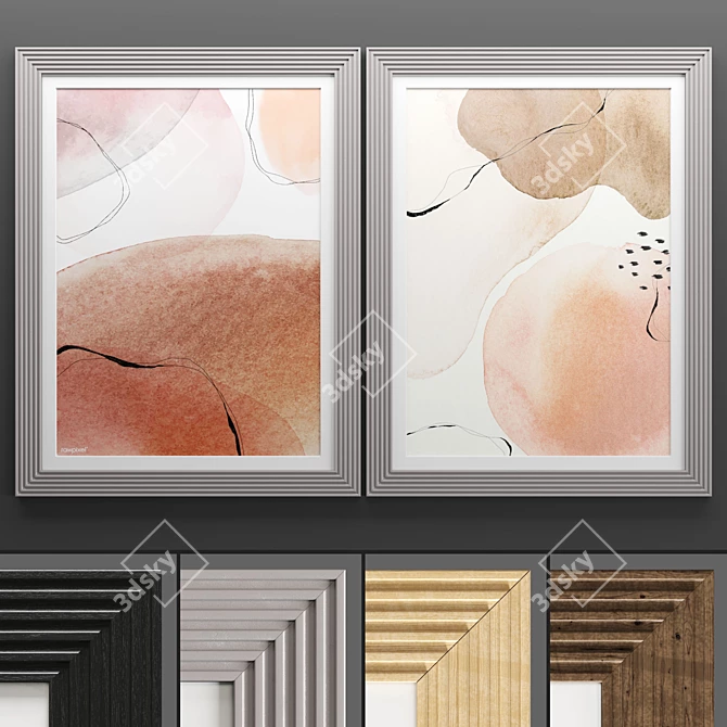 Modern Art Frame Set 701 3D model image 1