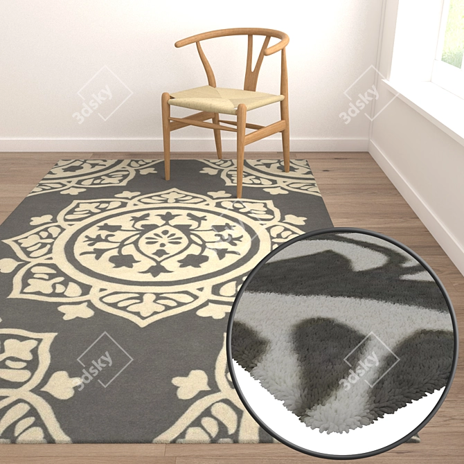 Luxury Carpet Set: High-Quality Textures for Close-up and Distance Shots 3D model image 5
