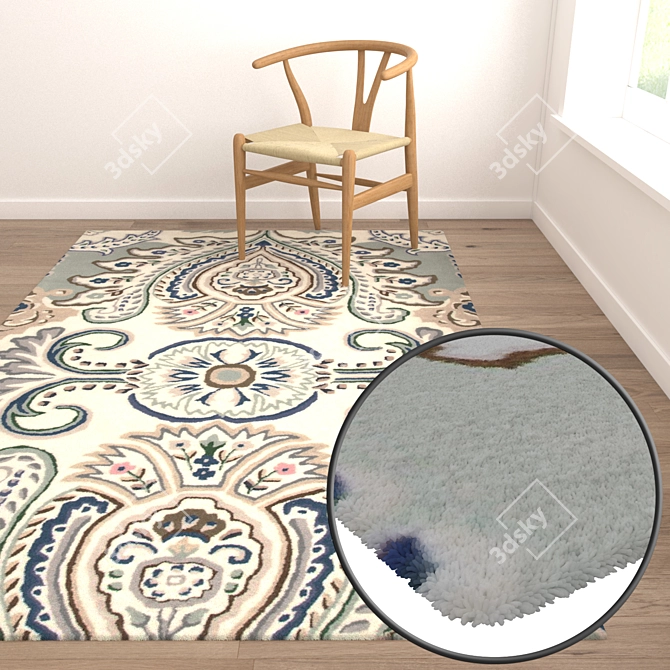 Luxury Rug Set - Premium Textures 3D model image 5