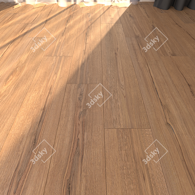 Elegant Camel Parquet Flooring 3D model image 1