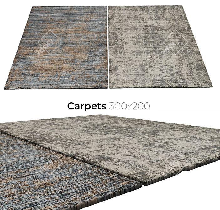 Luxury Plush Carpets 3D model image 1