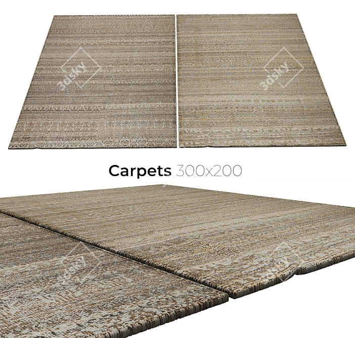Plushy Elegance: Premium Carpets 3D model image 1