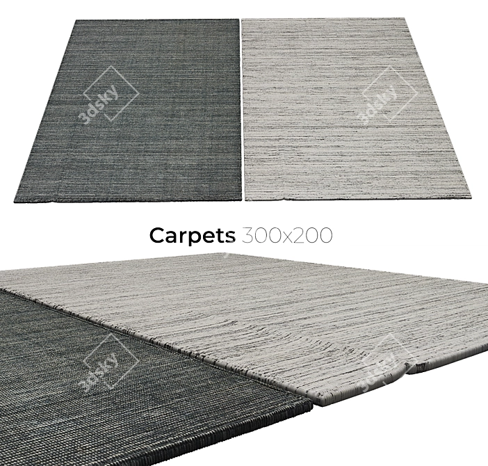 Premium Velvet Carpets 3D model image 1