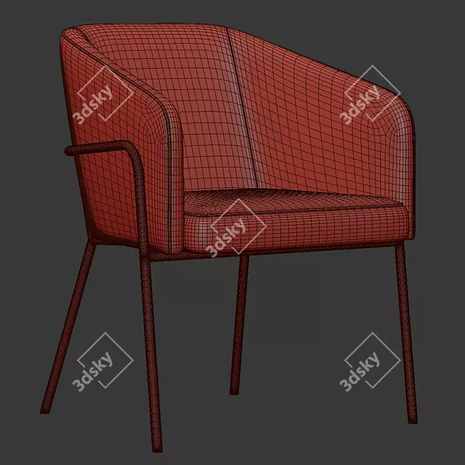 Milla Dining Chair: Elegant and Comfortable 3D model image 5