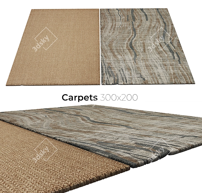  Stylish and Durable Carpets 3D model image 1