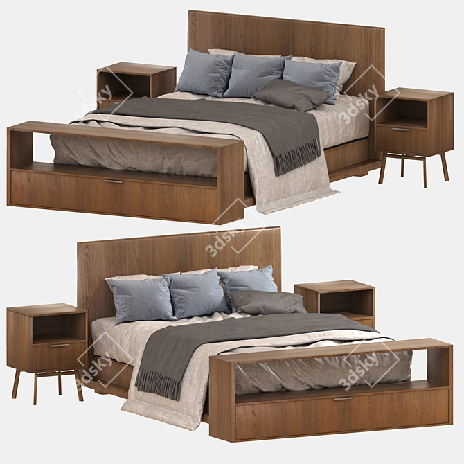 Corona Render v5 Bed 07 3D model image 1