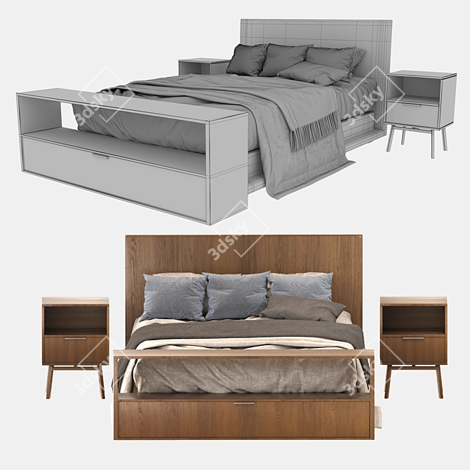 Corona Render v5 Bed 07 3D model image 2