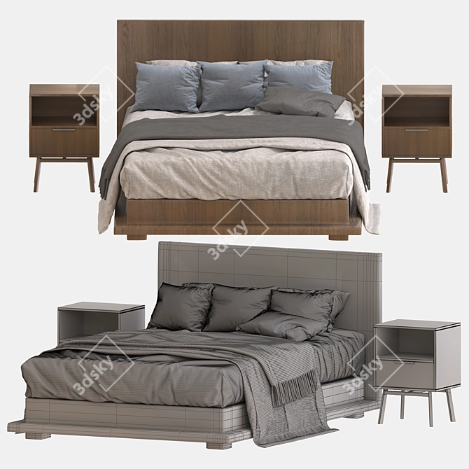 Corona Render v5 Bed 07 3D model image 4