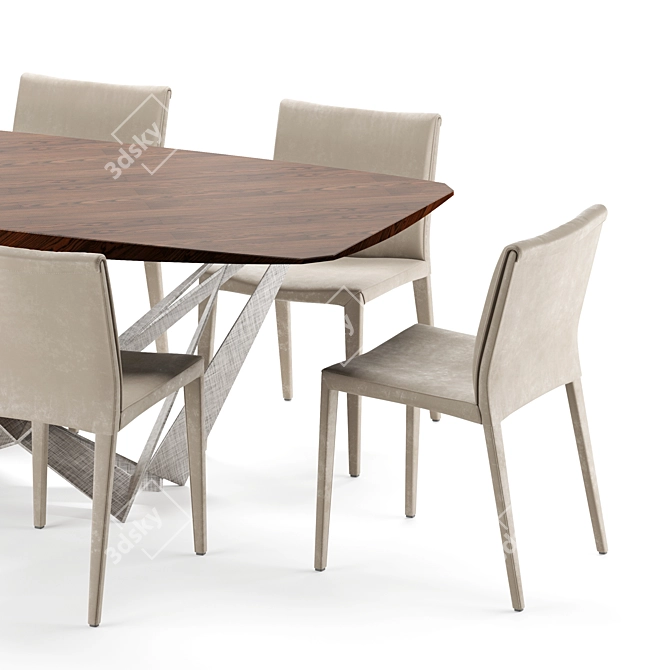 Elegant Cattelan Tavoli Table Set 3D model image 3