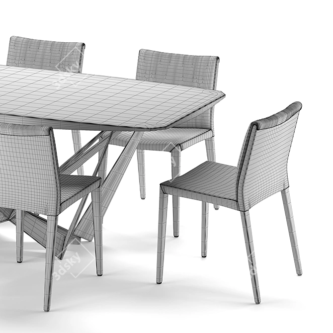 Elegant Cattelan Tavoli Table Set 3D model image 4