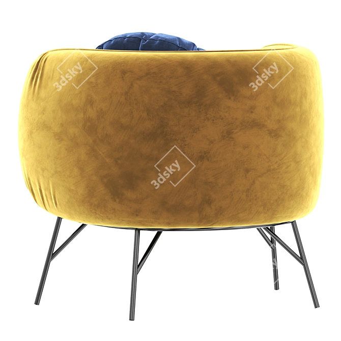 Elegant Charleston Armchair 3D model image 4