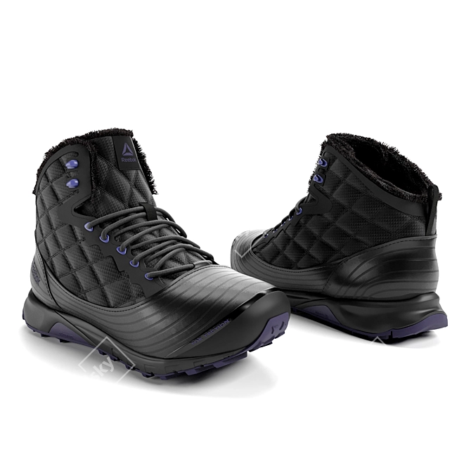 Reebok Arctic Sugar Black: Stylish Winter Sneakers 3D model image 1
