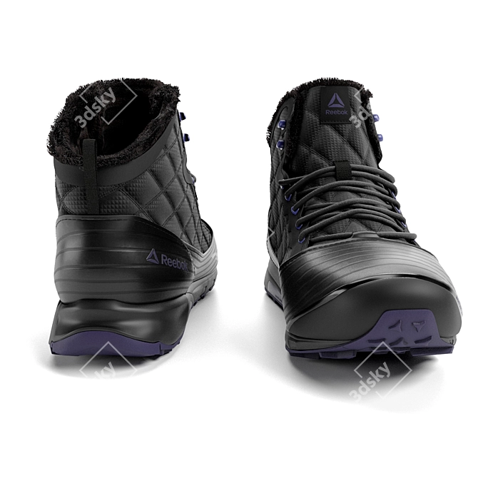 Reebok Arctic Sugar Black: Stylish Winter Sneakers 3D model image 3