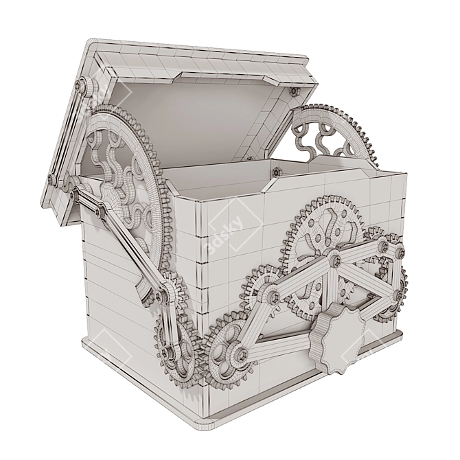 Vintage Mechanical Chest 3D model image 4