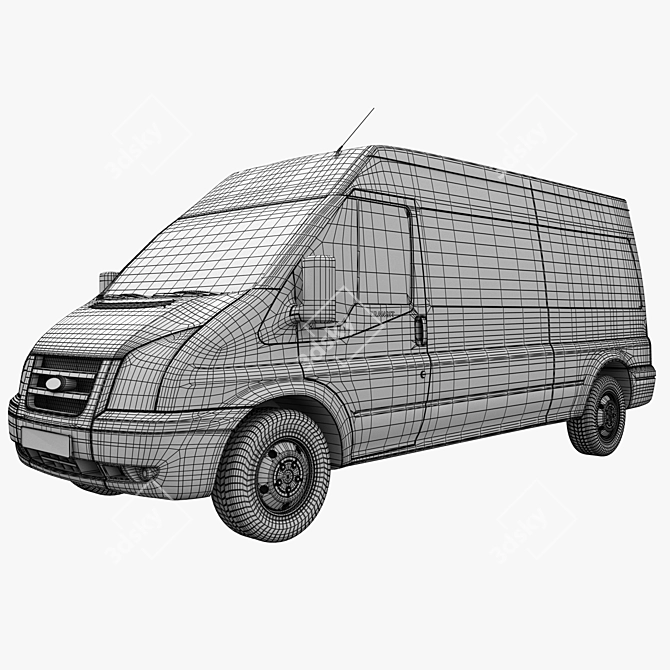 Versatile Commercial Van: Ford Transit 2006-2014 3D model image 5