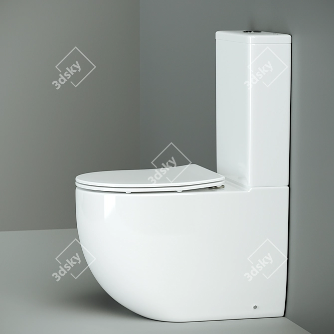 Metropol Barrel WC by Ceramica Nova - CN4001 3D model image 4