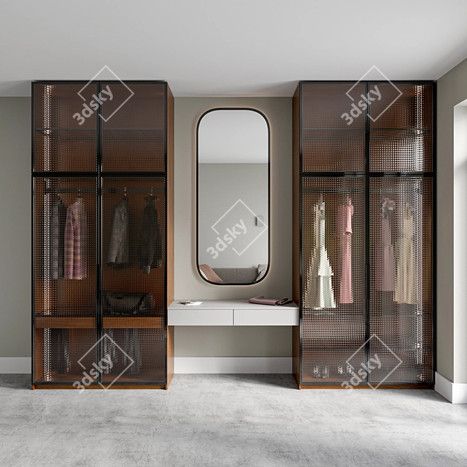 Versatile Edit Poly Cupboard & Desk 3D model image 4