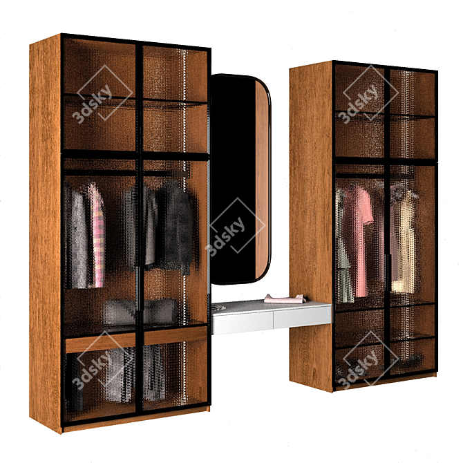 Versatile Edit Poly Cupboard & Desk 3D model image 6