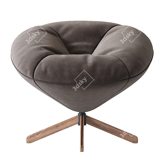 Tortuga Small Armchair: Elegant Comfort for Your Space 3D model image 2