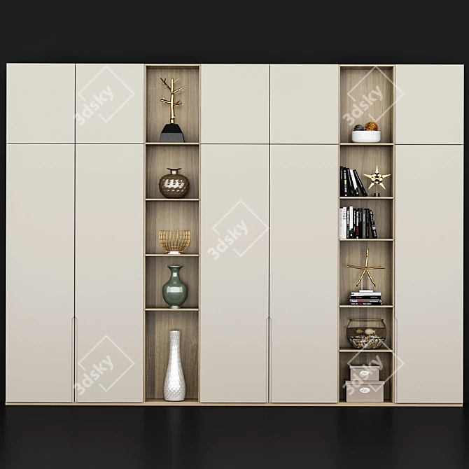 400 cm x 300 cm x 40 cm Furniture Shelf 3D model image 1