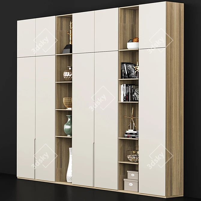 400 cm x 300 cm x 40 cm Furniture Shelf 3D model image 2