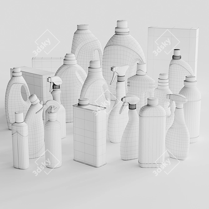 Cleaning Essentials: Persil, Lenor, Denk, Finish, Frosch 3D model image 2