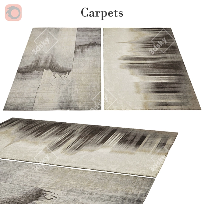 Polys: 3 888, Vets: 4 004 - Stylish Rug 3D model image 1