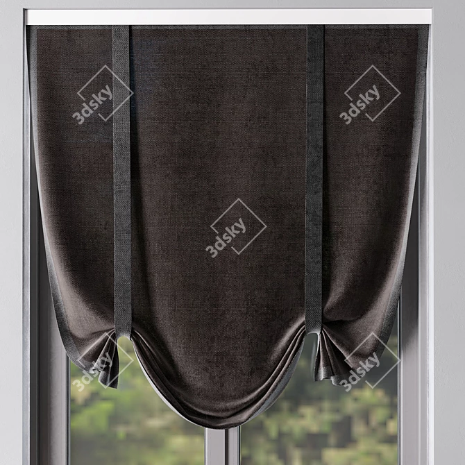 Elegant Roman Curtain Cosmo 3D model image 2