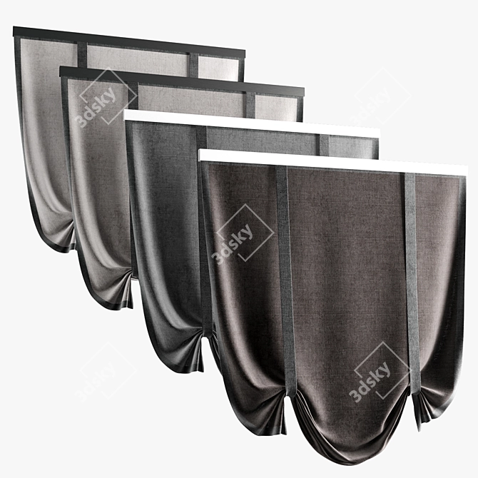 Elegant Roman Curtain Cosmo 3D model image 5