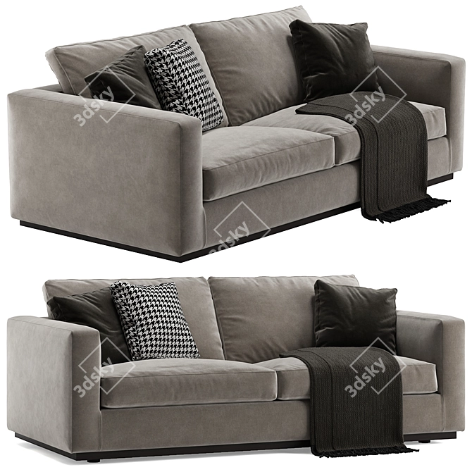 Modern Minotti Andersen 2-Seater Sofa 3D model image 4