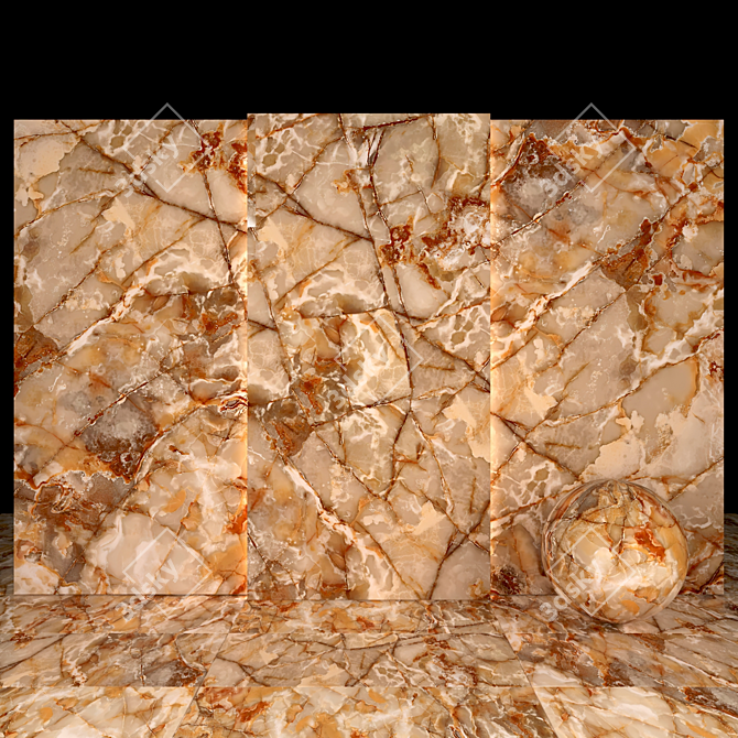 Elegant Fuma Marble Slabs 3D model image 2