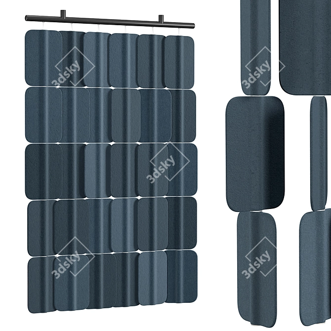 Modular Acoustic Panel for Privacy & Comfort 3D model image 5