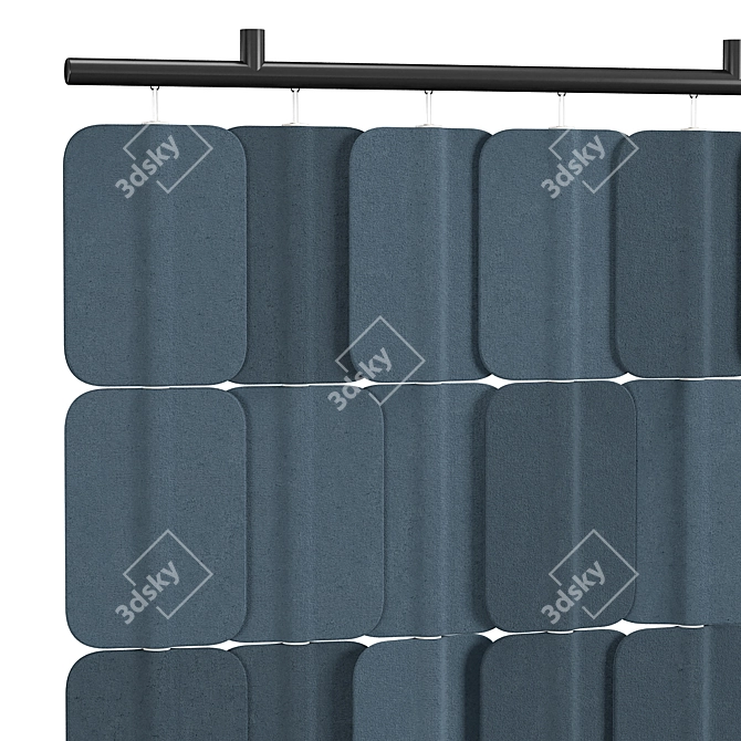 Modular Acoustic Panel for Privacy & Comfort 3D model image 2