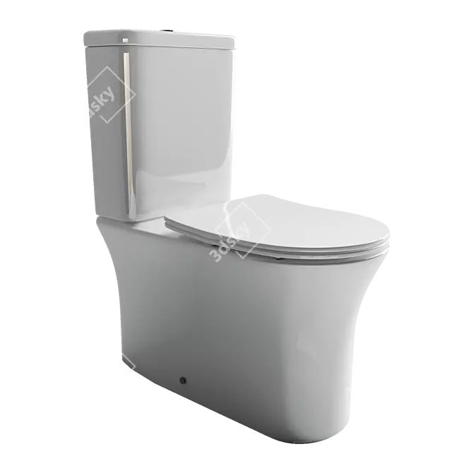 Ceramica Nova Star CN1904: Stylish Animated Toilet 3D model image 1