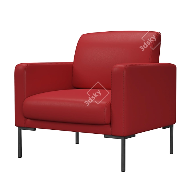 Oslo Accent Chair: Sleek & Stylish 3D model image 1