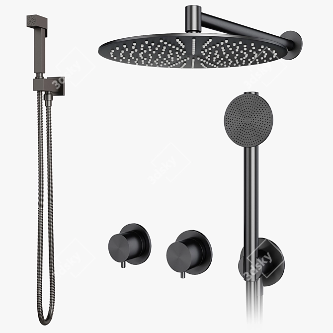 Complete Shower Systems: GROHE, CEA, Gustavsberg | Set 113 3D model image 5