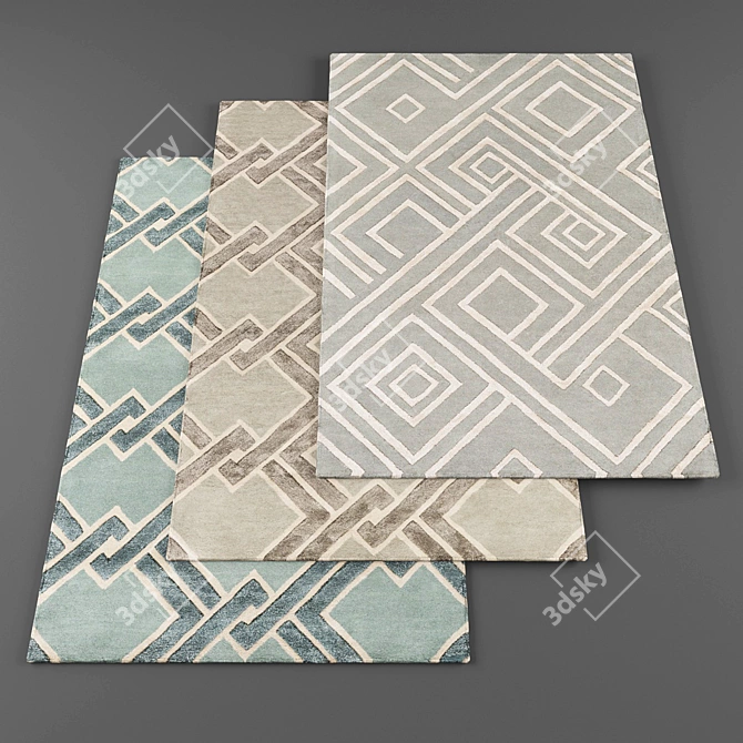 Luxury Rug Collection: 7 High-Resolution Textures 3D model image 1