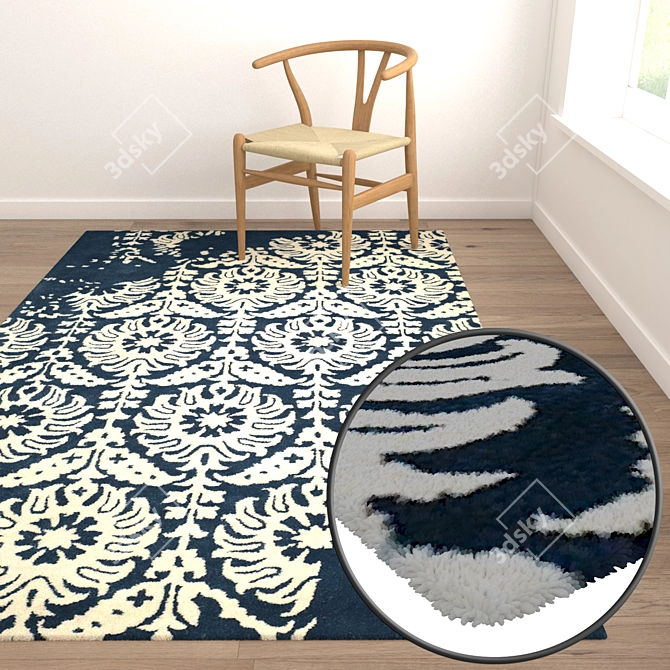 Luxury Carpet Set - High-Quality Textures 3D model image 5