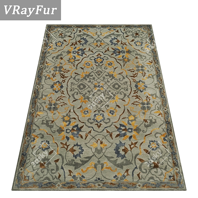 Title: Luxury Carpet Set for Stunning Renders 3D model image 2