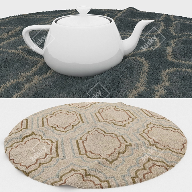 Circular Rug Bundle Set 3D model image 3