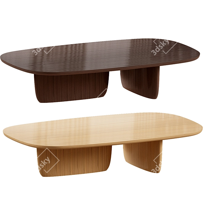 Sleek Tobi-Ishi Small Table 3D model image 1